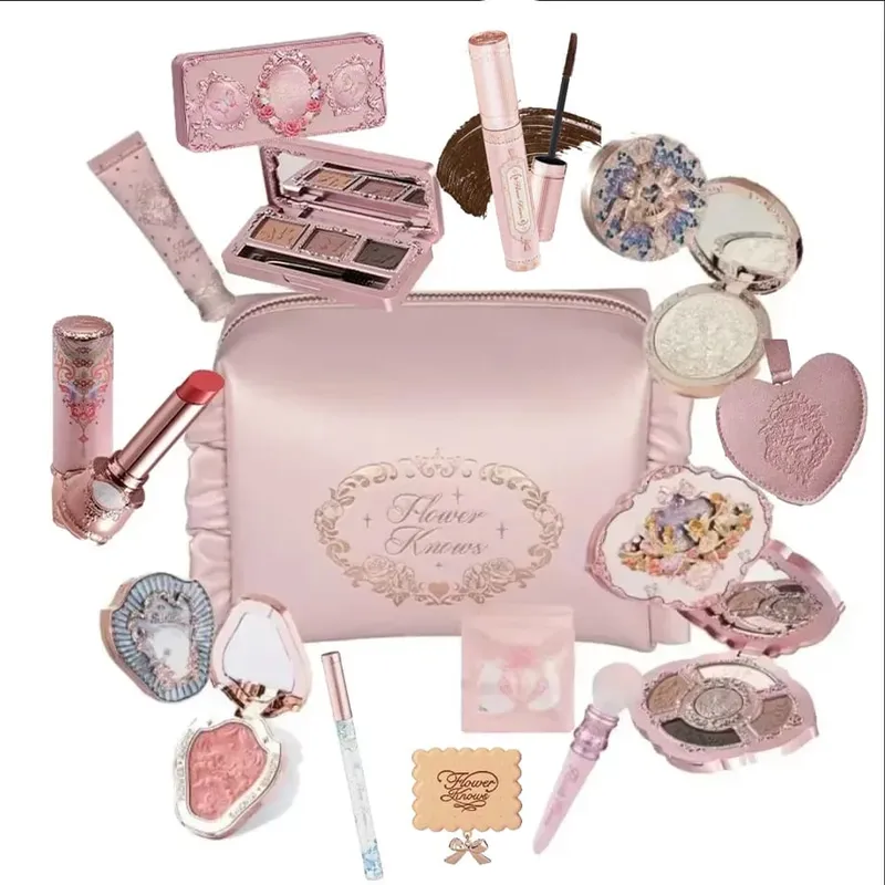 Flowerknows Makeup Set All In Flower Knows Little Angel Highlighter Powder Blush Strawberry Rococo Lip Gloss Perfume Kit
