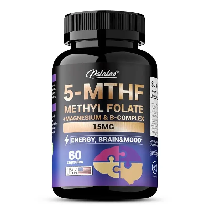 مكمل 5-MTHF ميثيلفولات - دعم طاقة الدماغ والمزاج يعزز تركيز الذاكرة والوضوح ويعزز الوظيفة الإدراكية — image 8