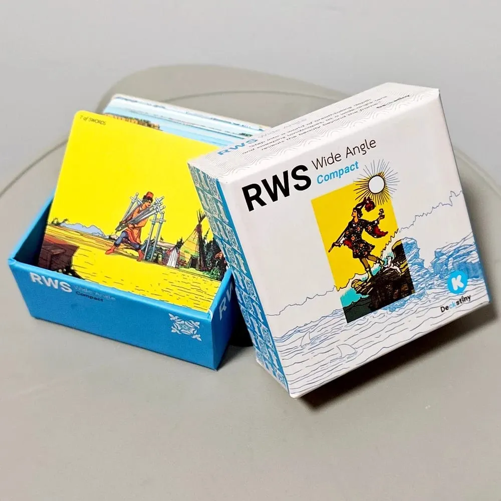ไพ่ทาโรต์มุมกว้าง RWS - การ์ดรุ่นกะทัดรัด 78 ใบ + การ์ดเฟรมพิเศษ 2 ใบ นูนสองชั้นในกล่องแข็งสองชิ้น