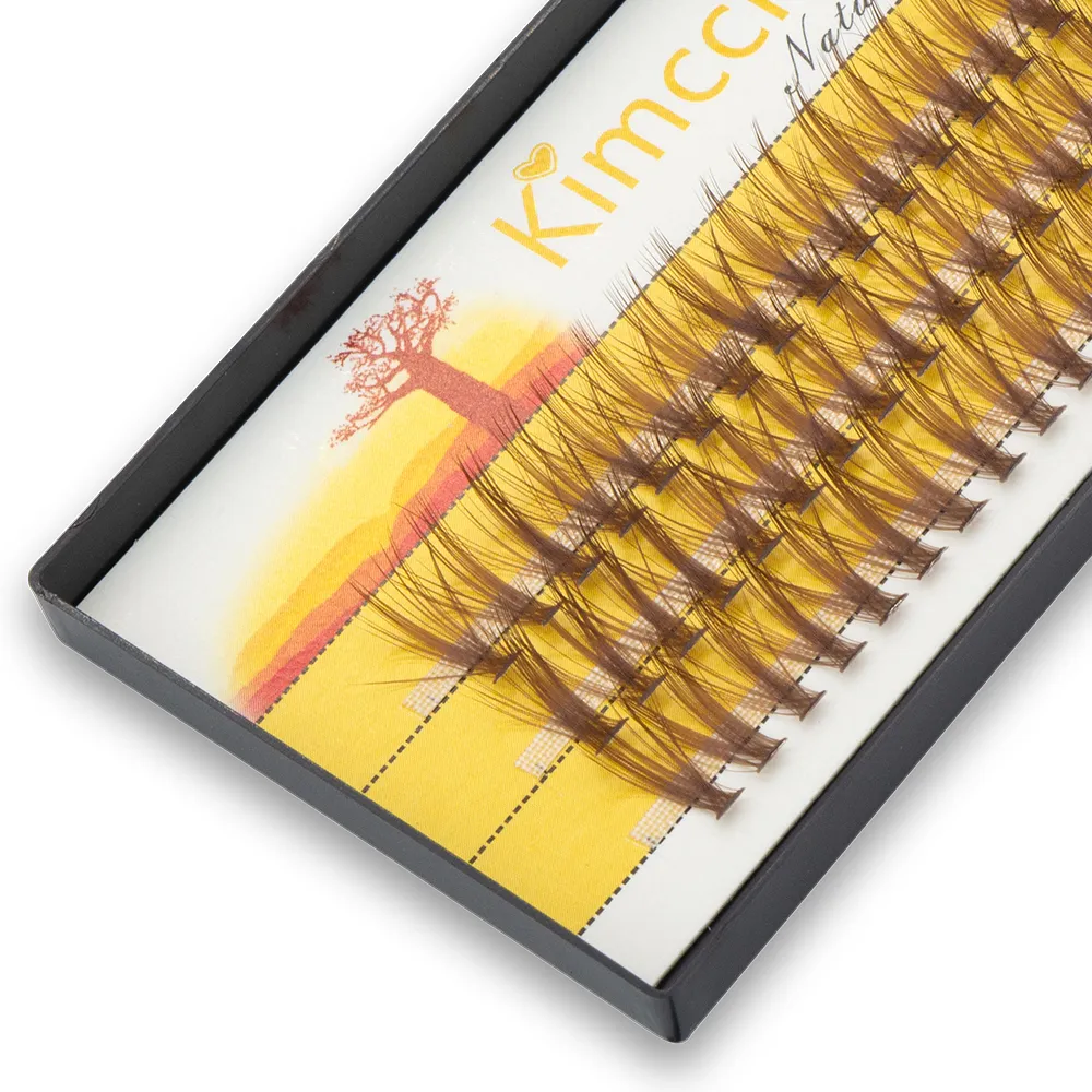 20D/30D MinkขนตาปลอมธรรมชาติยาวCluster Eyelash Extensionแต่งหน้ามืออาชีพFaux Eye Lashes — image 5