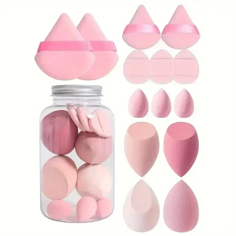 12/14 Pièces Éponge De Maquillage Cosmétique Bouffée Fondation Éponges Mélangeur Beauté Oeuf Poudre Bouffées Maquillage Accessoires Femmes Outils De Maquillage — image 2