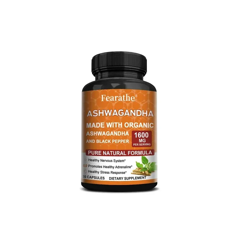 Capsule di estratto di Ashwagandha - Pepe nero Supporta sollievo dallo stress Umore Sonno Funzione cerebrale Recupero muscolare e salute immunitaria — image 8