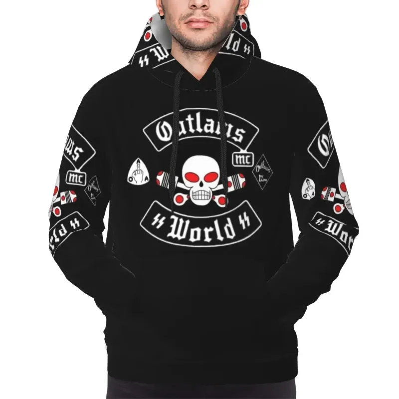 Outlaws Mc Support Hoodie Harajuku Pullover Autumn Winter Men Women Sweatshirts Long Sleeve Tops — image 2