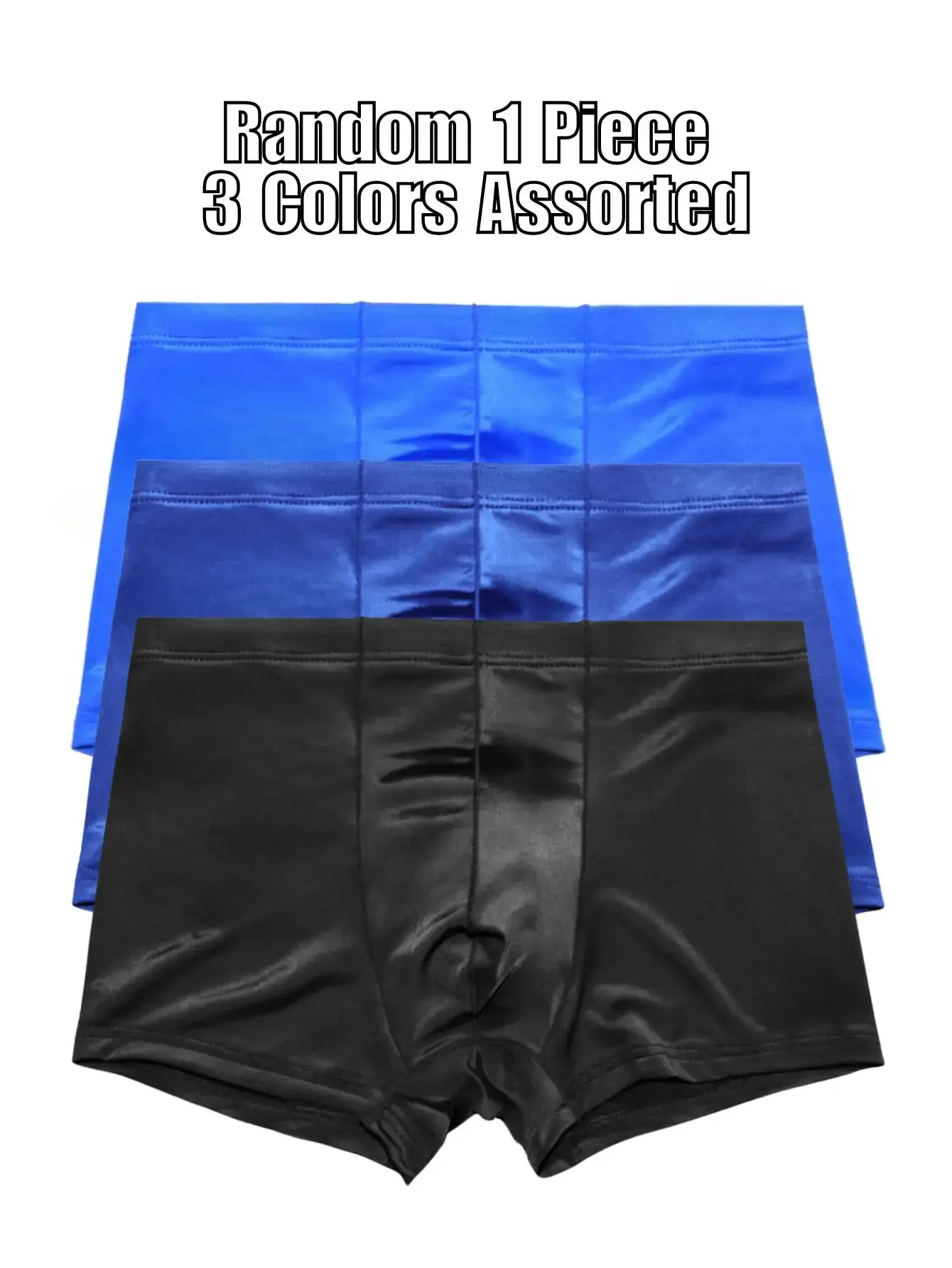 Boxer da uomo in seta di ghiaccio, bauli elasticizzati, traspirante, che assorbe l'umidità, biancheria intima morbida, colore casuale, sport, abbigliamento casual quotidiano per la casa