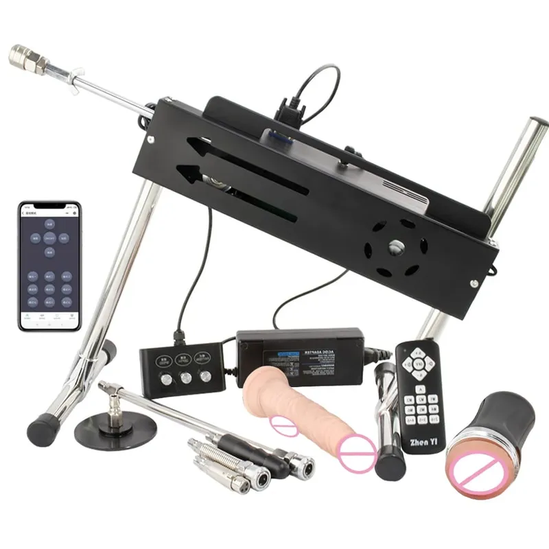 Yapay Penis Ekleri ile 200W Süper Güçlü İnme 1-15cm Otomatik Mastürbasyon Makinesi Destek Üç Kontrolör Seks Makineleri — image 12