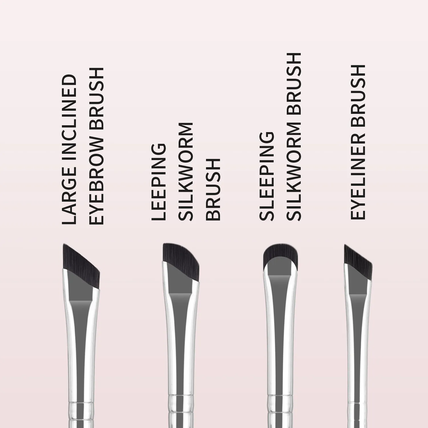 4Pcs Ultra Thin Angled Eyebrow Brushes Set Fine Precise Brow Brush para sa Eyebrow Powder Gel Liner Eye Makeup Tools — image 4