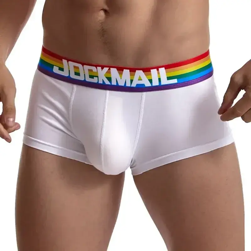Rainbow Belt Man Underpants Boxershorts Cotton Men Boxers Male Breathable Underwear Men’s Panties Soft Boxer Briefs Balck White — image 3