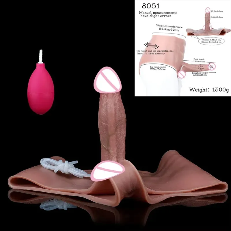 ซิลิโคน Anal Plug Squirting Dildo กางเกงกล้ามเนื้อหน้าท้อง Solid อวัยวะเพศชายช่องคลอด Anal Masturbator เพศของเล่นสำหรับหญิง