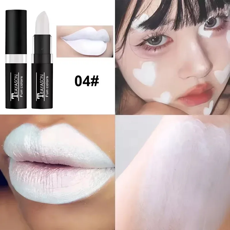Clay Nude Lip Primer คอนซีลเลอร์ Cover Dark LIPS Stick ยาวนาน Gothic Matte สีดำฮาโลวีนสีขาวคอสเพลย์แต่งหน้า Lip BASE — image 6