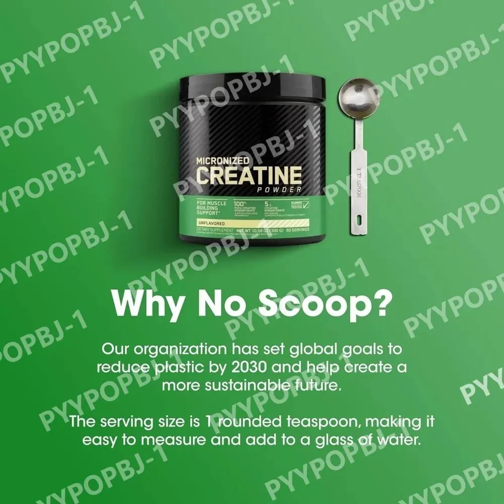 Micronized Creatine Monohydrate Powder Unflavored 60 เสิร์ฟ 300 กรัมบรรจุภัณฑ์อาจแตกต่างกันไป