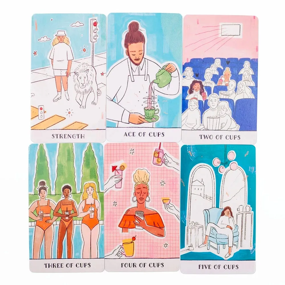 Real Talk Tarot Fortune Telling Divination Deck Jeu avec 78 cartes et guide Illustrations modernes Jeu de société amusant pour fête en famille — image 4