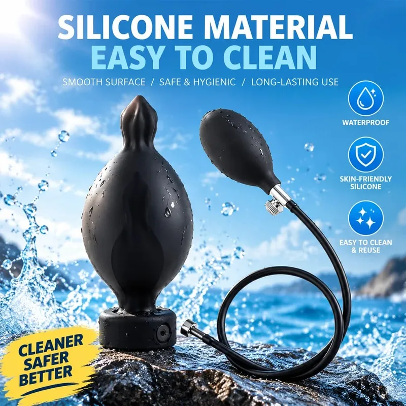 Plug anale gonfiabile Dilatatore anale Enorme Butt Plug Stimolare il giocattolo del sesso per le donne/uomini Masturbatori Massaggiatore della prostata Grandi giocattoli anali — image 6