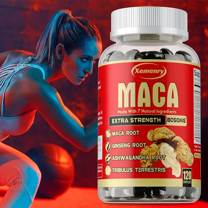Maca-Wurzel-Kapseln – mit Ginseng und Ashwagandha zur Unterstützung der Energieausdauer und zur Verbesserung der Muskelmasse — image 2