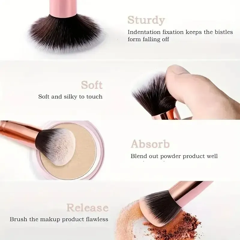 10 ชิ้น Marble แปรงแต่งหน้าพรีเมี่ยมสังเคราะห์ Kabuki Foundation Blending Face Powder Blush คอนซีลเลอร์อายแชโดว์แปรง — image 5