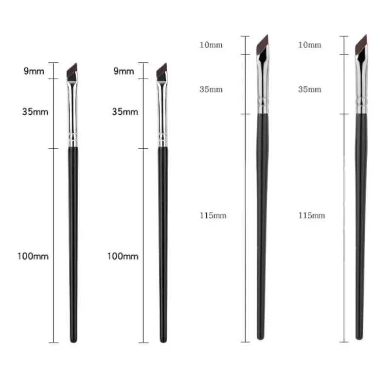 1-16ks Upgrade Blade štětec na oční linky Ultratenký jemný úhlový plochý štětec na obočí Tužka na obočí štětec na make-up štětec na přesné detaily