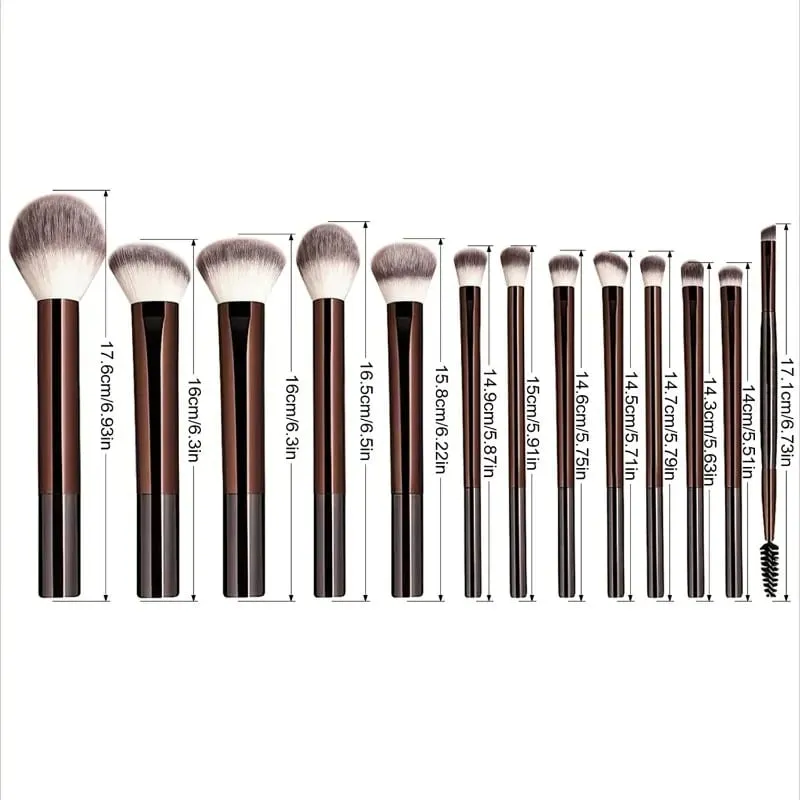13dílná sada jemných nadýchaných štětců na make-up Make-up korektor s pudrovým pudrovým práškem na tváření obličejových stínů — image 5