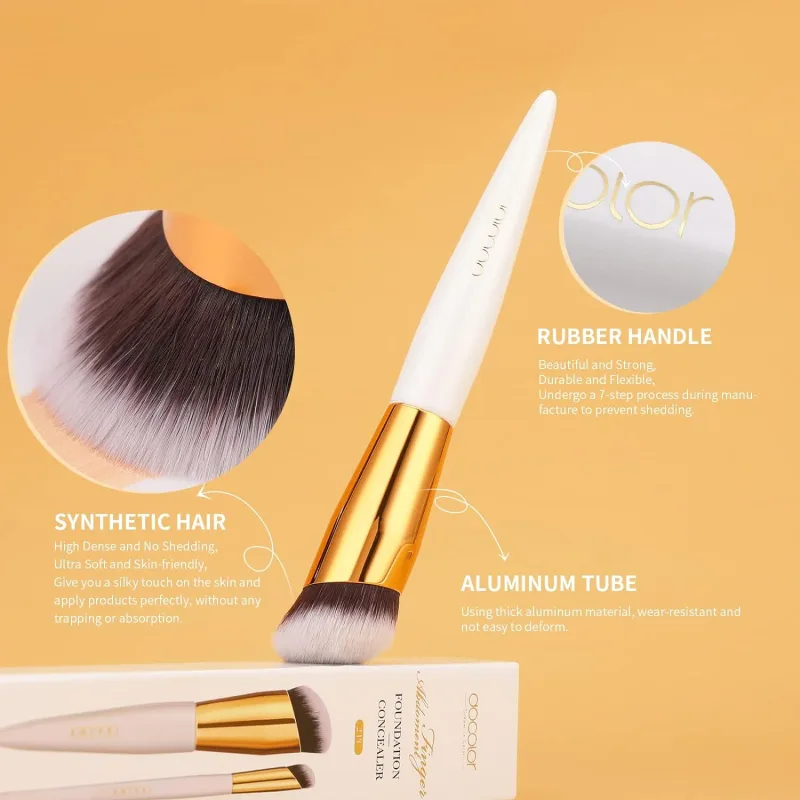 Docolor-brocha para base y corrector, cabezal oblicuo, base líquida, corrector, brochas para mezclar cosméticos, herramienta de belleza