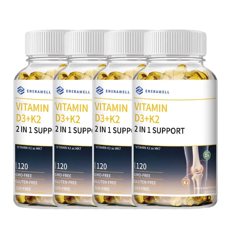 Vitamin D3 K2 MK-7 Supplement Næringsstofstøtte til knoglesundhed Tænder Hjertesundhed og immunfunktion 120 kapsler — image 10