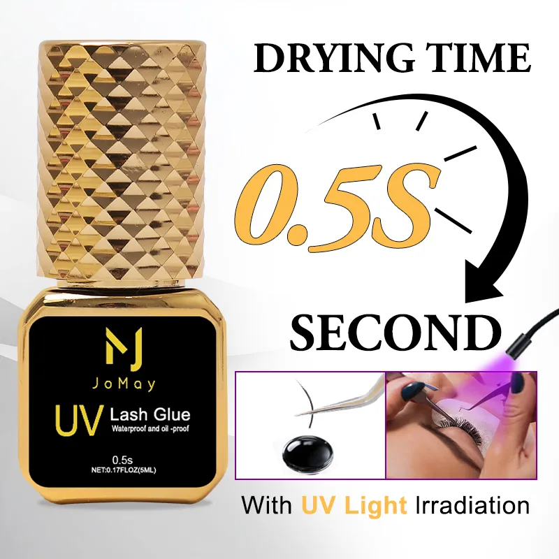 0,5 Sek. Wimpernverlängerungskleber, schwarz, schnell trocknend, UV-Wimpernkleber, schwarzer Wimpernkleber, Wimpernentferner für UV-Wimpernverlängerung — image 1