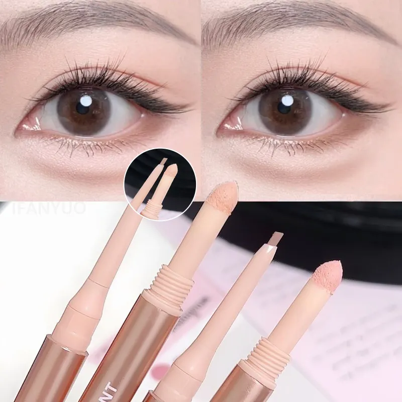 Crayon Eyeliner en ver à soie couché à Double extrémité, imperméable, naturel, 3D, éclaircissant, ombre, stylo, maquillage pour les yeux, Contour aegyosal — image 1