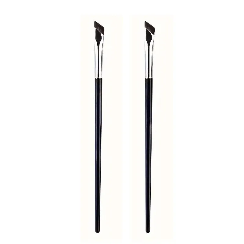 2/5 Stück Upgrade-Blade-Eyeliner-Pinsel, ultradünn, feiner Winkel, flacher Augenbrauenpinsel unter den Augen, Platzieren Sie präzise Detailpinsel