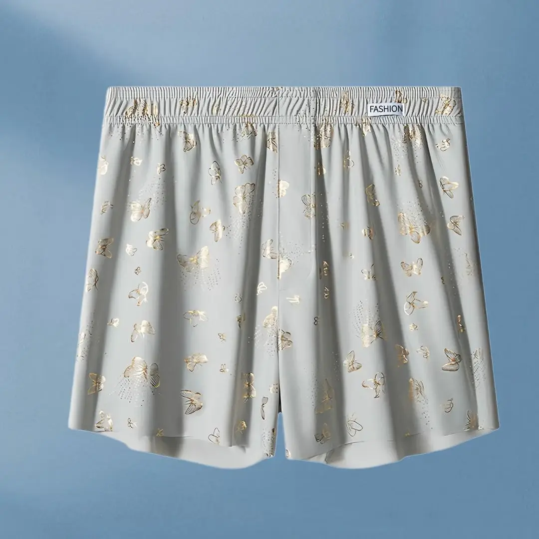4-teilige personalisierte Aro-Hose für Herren mit Schmetterlingsdruck, lockere und atmungsaktive Freizeitunterwäsche, modische Boxershorts für Herren — image 8