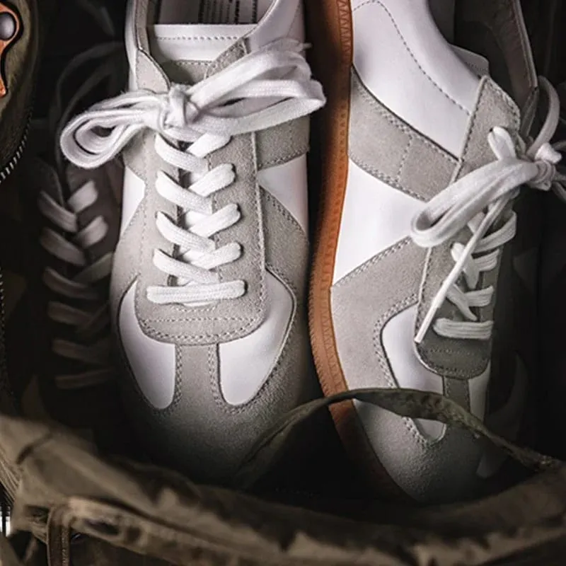 Maden Vintage Patchwork Tyske Sneakers Unisex Forår og Sommer Sport Fritidssko Udendørssko med snøre — image 3