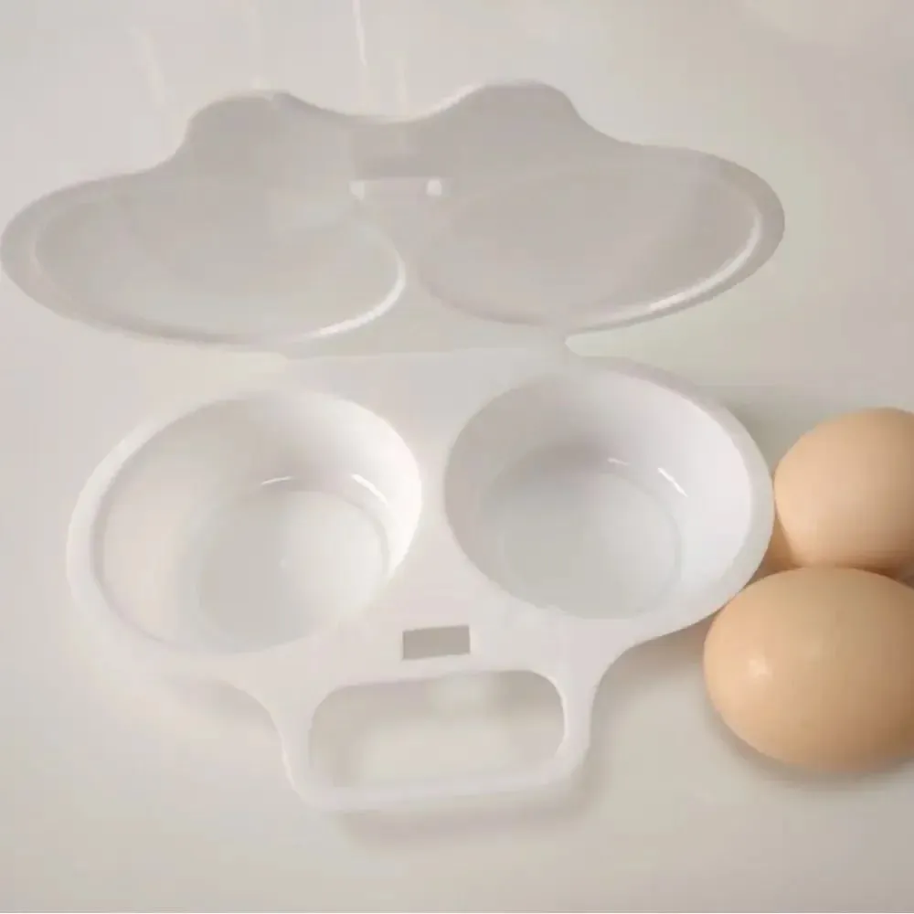 Food Grades Plastic Microwave Egg Cooker Kitchen Cooking Mold Easy To Clean Egg Steamer Portable Heat Resistant Steamed Egg Box — image 8