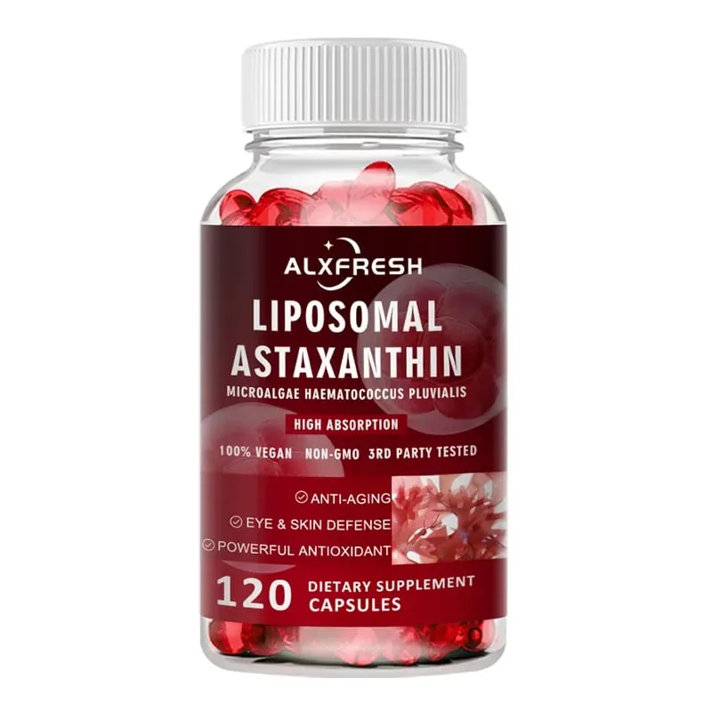 Liposomal Astaxanthin 24mg High Absorption Antioxidant for Eyes Skin Immune Brain Cognitive Support Non GMO Natural Supplement