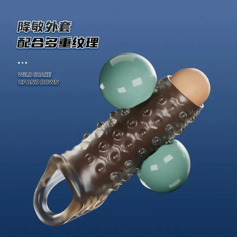 Anneaux de pénis pour hommes retardent l'éjaculation préservatif Extension de manchon de pénis étendre gode adulte Plug Anal jouets sexuels pas de vibrateur pour les femmes — image 4