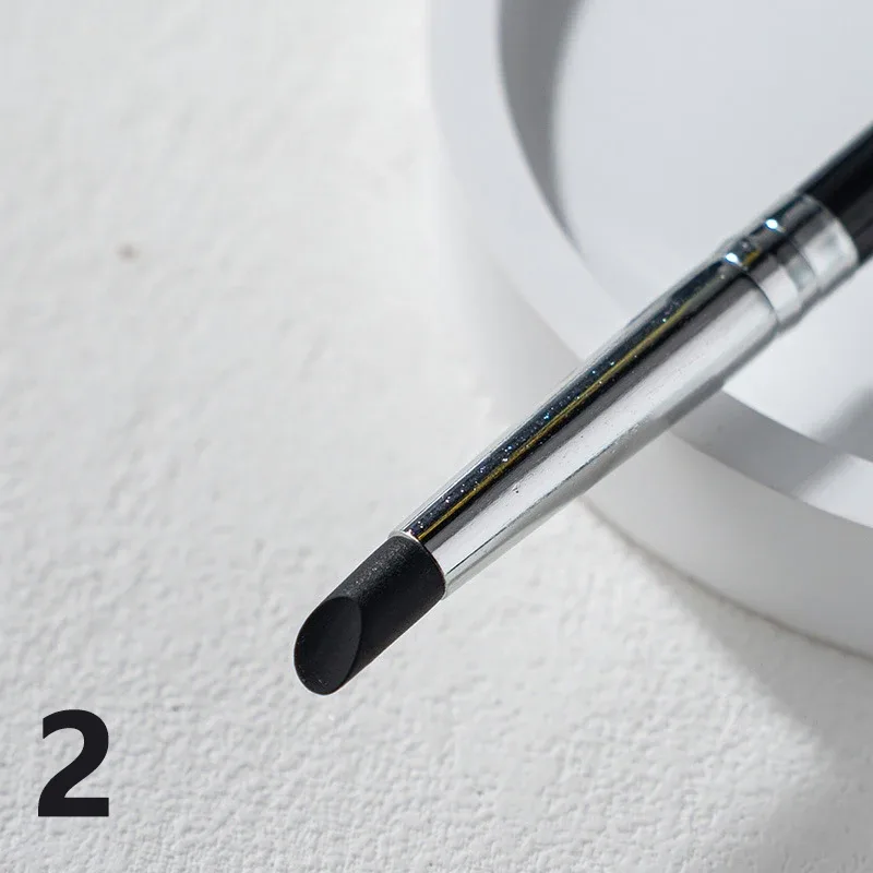 1 cepillo delineador de ojos de silicona negro, cepillo multiusos para cejas, lápiz labial, fácil de usar, lápiz para pintar uñas, maquillaje para dar forma a los ojos — image 10
