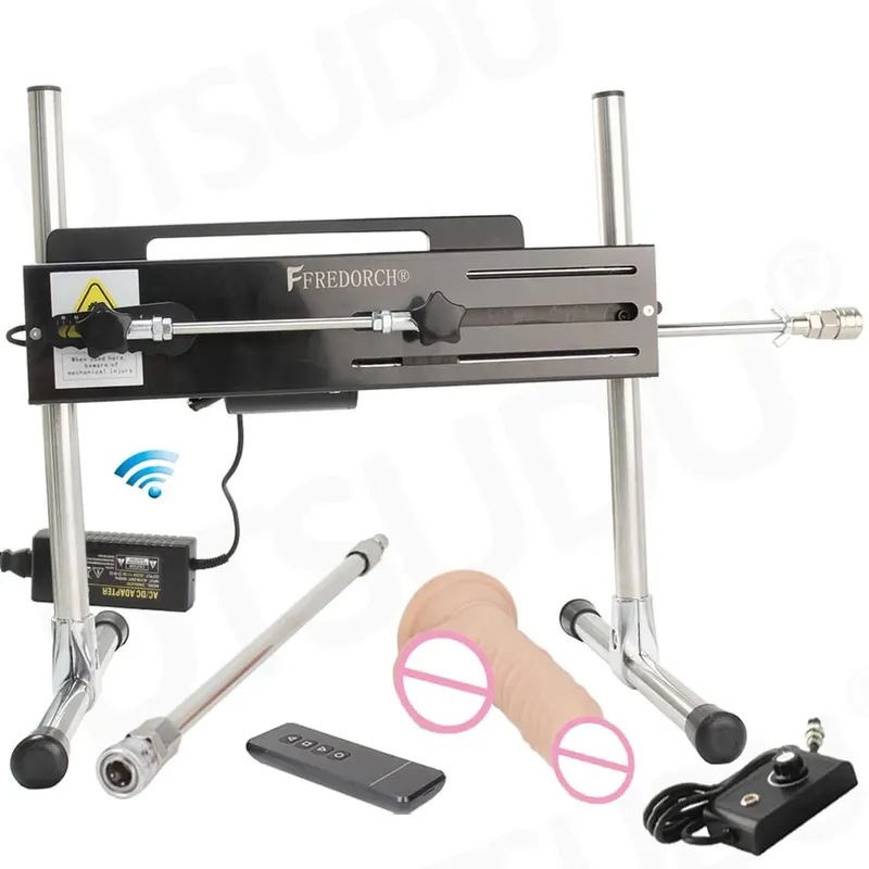 Automatische Sexmaschine für Frauen mit Dildozubehör, Schnellluft-Masturbationsmaschine, 120 Watt Leistung, Teleskop-Sexspielzeug