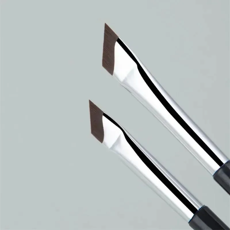 2st vinklad eyelinerborste Ultratunn Fin ögonbrynsborste Flat Sickle Eyelinerborstar Tunna vinklade Eyeliner Makeup Tools — image 3
