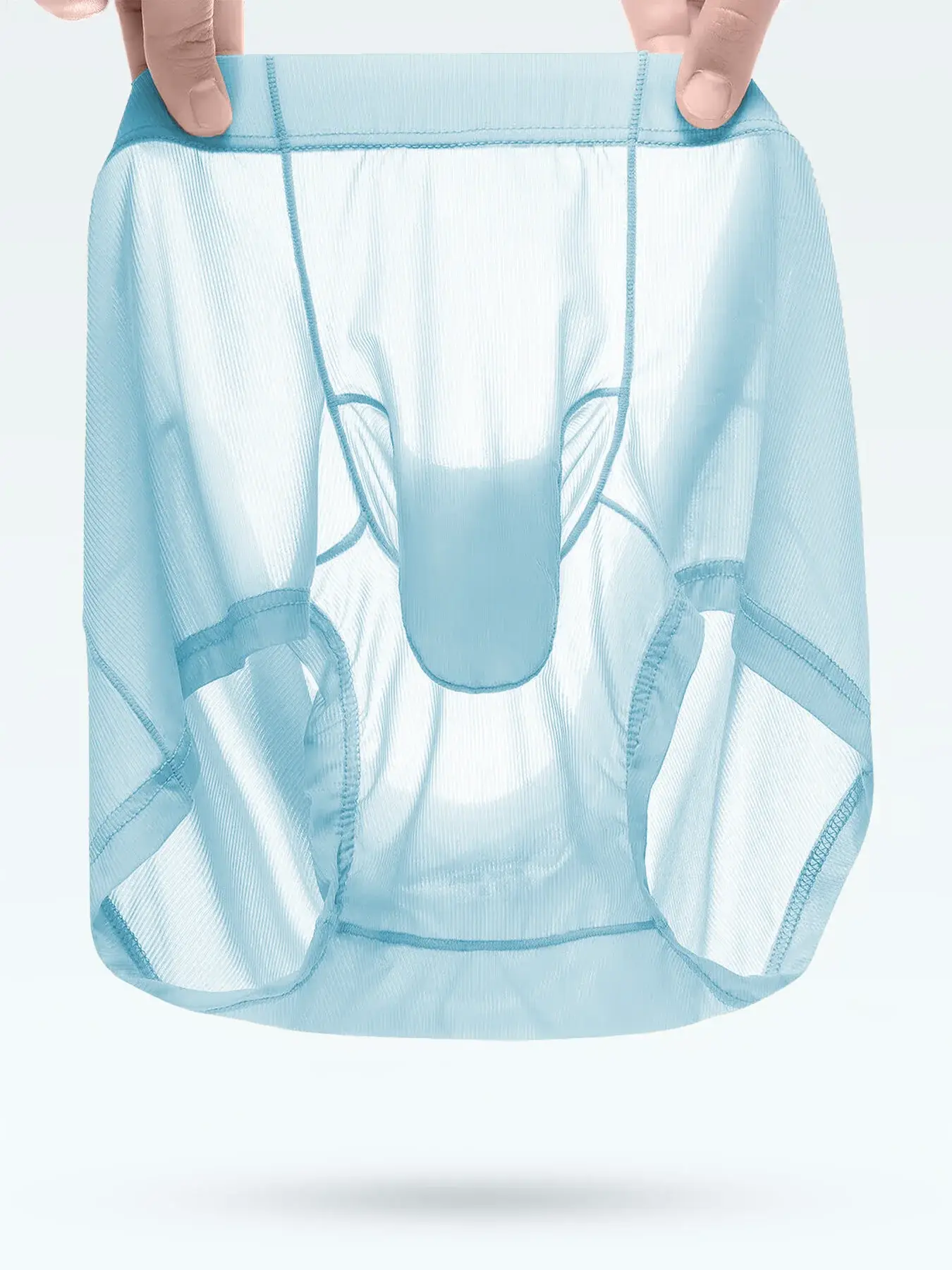 Slip boxer trasparenti Intimo sexy da uomo Mutande ultra sottili Vedi attraverso mutandine di seta ghiacciata Pantaloncini di lingerie lisci e lucidi — image 20
