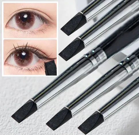 Eyebrow Eyeliner Brush Professional Multi-purpose Silicone Flat Blade Eyeliner Brush Precise Detail Brow Contour Makeup Brushes — image 1