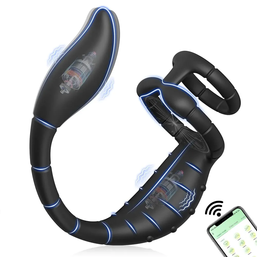 Control por aplicación, tapón Anal vibratorio, anillo para pene, masajeador de próstata para hombres, vibrador Anal Gay, anillo para pene, juguete sexual para adultos para hombres — image 1