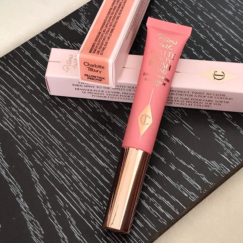 Charlotte Tilbury Merek Dua Warna Berbentuk Hati Bubuk Perona Pipi Pengaturan Semprot Pengontrol Minyak Bubuk Perona Pipi Bantalan Udara Pena Kosmetik — image 23