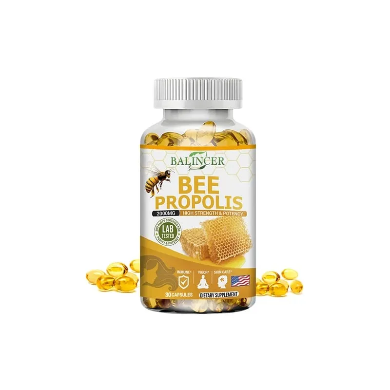 Balincer Propolis Extract Capsules - 2000 Mg Supports Joint Health Promotes Bone Health Enhances Immunity Antioxidant