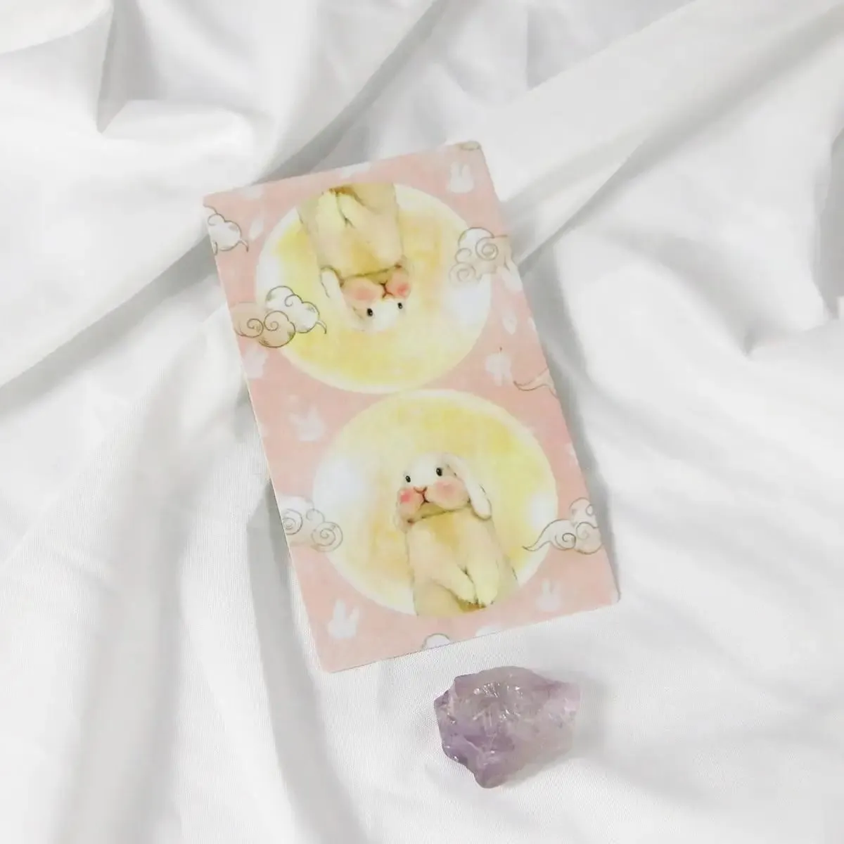Chubby Bunny Tarot 12*7cm Talia 78 kart ze słodkimi króliczkami Opakowanie sztywne o wymiarach 2,75 x 4,75 cala — image 3