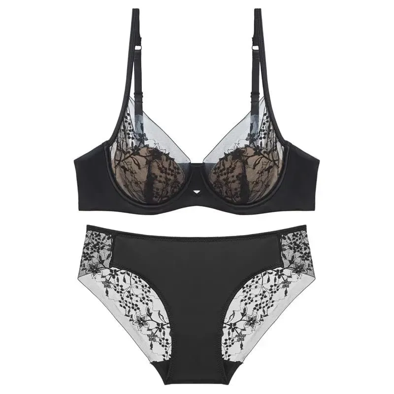 Gelin Şenlikli Kırmızı Dantel Intimates Kiti Yumuşak Balenli Ince Fincan Şınav Destek iç çamaşırı seti Küçük Göğüs 32-38 Kadın iç çamaşırı — image 13