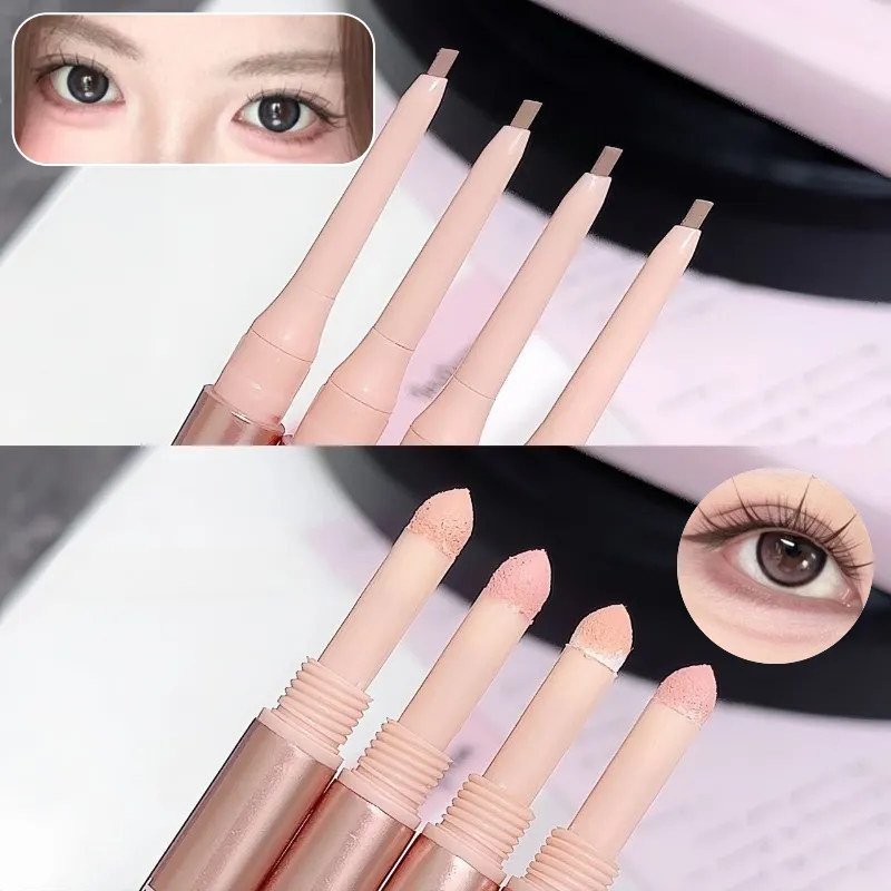 Crayon Eyeliner en ver à soie couché à Double extrémité, imperméable, naturel, 3D, éclaircissant, ombre, stylo, maquillage pour les yeux, Contour aegyosal — image 5