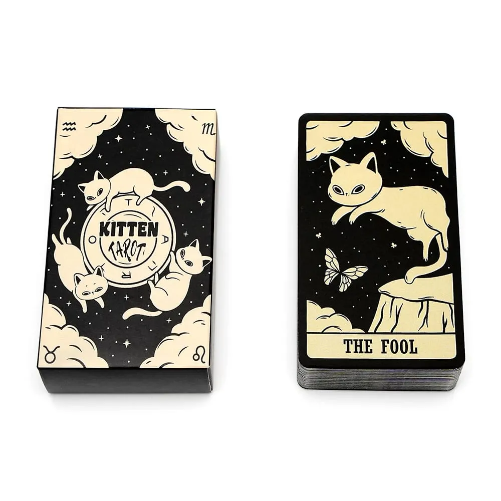 78 pz Carte Mazzo Gattino Tarocchi Carte Oracle Destino Divinazione Intrattenimento per il tempo libero Riunioni di famiglia Tarocchi Gioco da tavolo — image 6