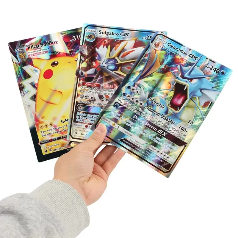 30Pcs Oversized Pokemon Cards Jumbo Letters Cards MEGA Vmax Vstar GX Arceus Pikachu Charizard Super Shiny Rare Card Birthday Gif — image 3