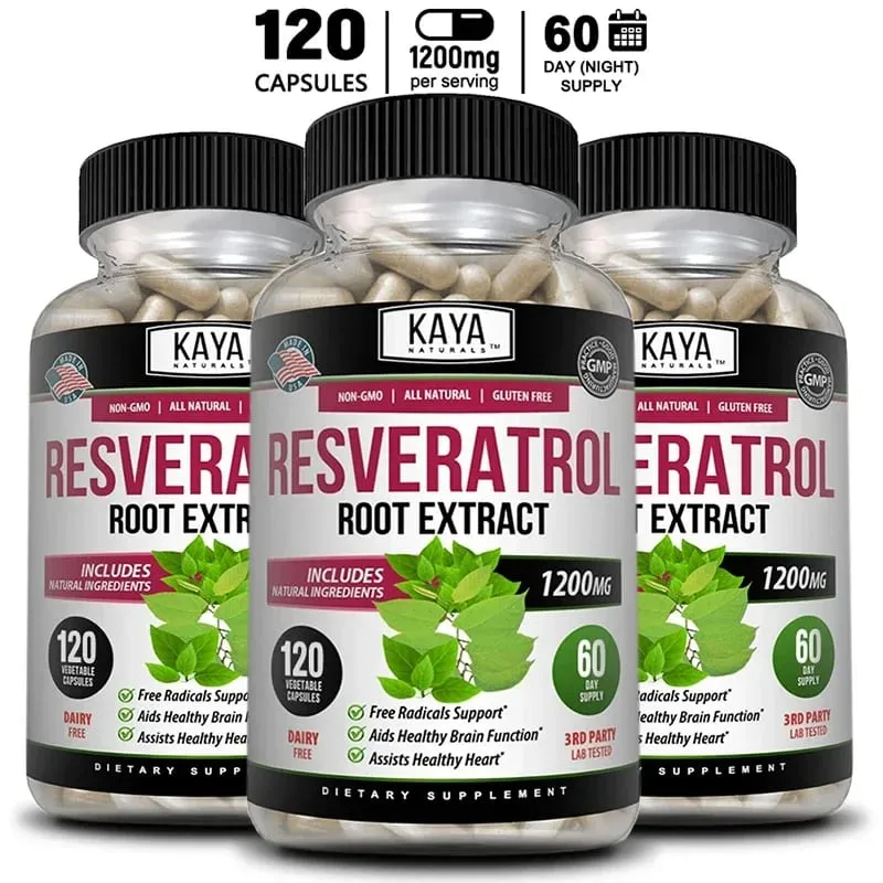 Kapsul Resveratrol - Suplemen Antioksidan untuk Mendukung Kesehatan Peredaran Darah dan Kesehatan Secara Keseluruhan - Non-GMO — image 10
