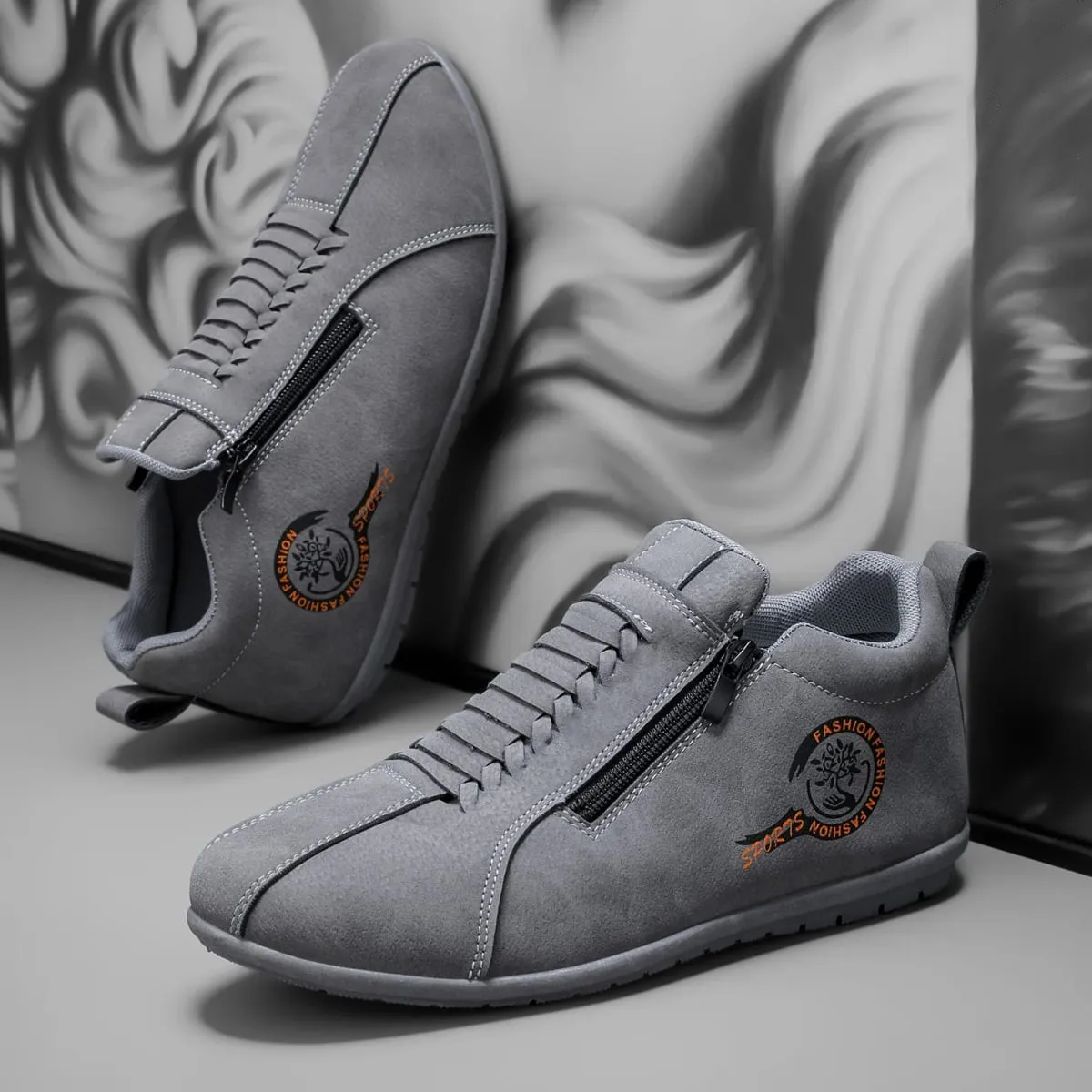 Low-Top Men's Versatile Comfortable Zippered Shoes for Outdoor Hiking and Casual Sports. — image 5