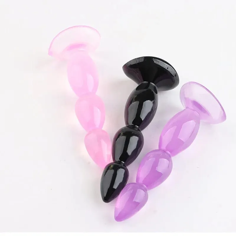 1PC BUTT Plug Dildo BUTT นวดต่อมลูกหมาก Unisex เซ็กซี่ Stopper TPE Anal Plugs ลูกปัดของเล่นสำหรับผู้ใหญ่สำหรับผู้ชายผู้หญิงผู้ใหญ่เกม — image 2