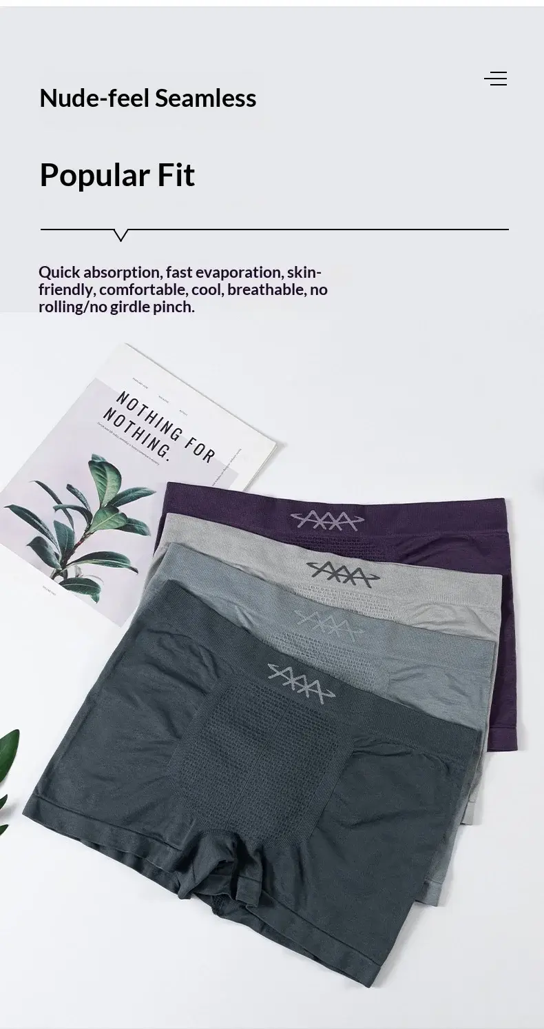 1 stücke Elastische Unterwäsche männer Boxer Shorts Nahtlose Unterhosen Weiche Höschen Sexy Dünne Dessous Gemütliche Feuchtigkeit-wicking Badehose