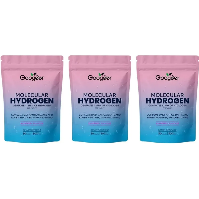 Moleküler Hidrojen Su Tabletleri 12 PPM Magnezyum Ahududu Aromalı Günlük Sağlık ve Antioksidan Desteği 30 Tablet — image 9