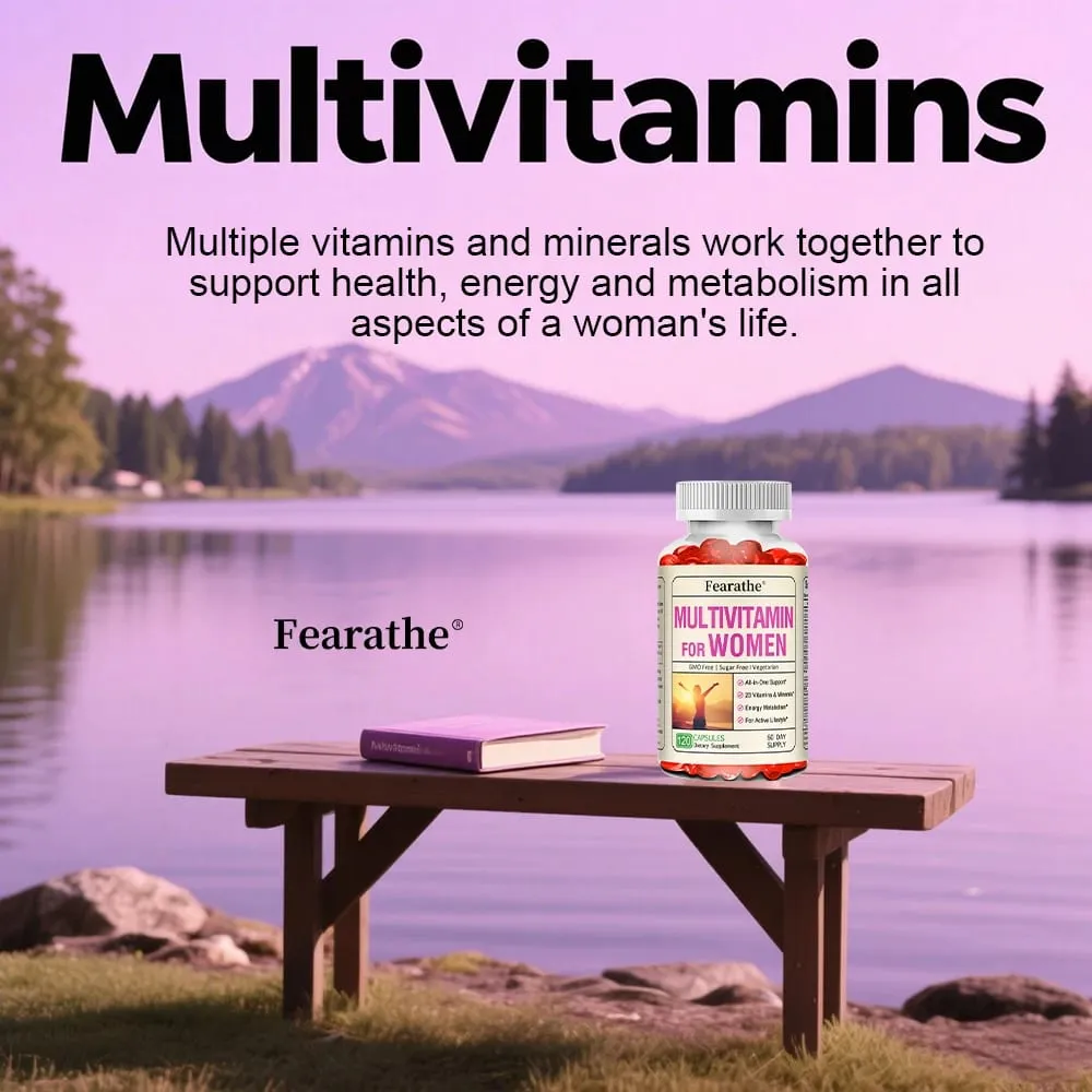 Multi-capsules quotidiennes pour femmes - Multivitamines quotidiennes antioxydantes pour soutenir l'énergie et la santé immunitaire - 120 gélules — image 4