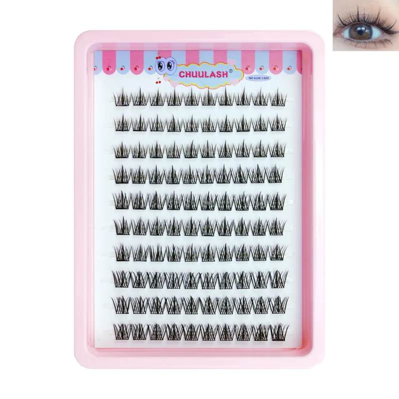 10 Rows Cat Eye Single Cluster Fake Eyelashes Natural Cosplay Makeup False Eyelashes Self-adhesive Natural Wispy Lash Extension — image 14